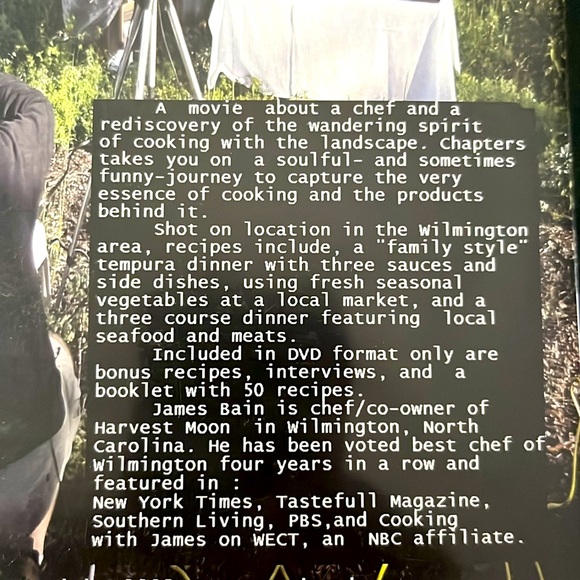 Chapters by Chef James Bain A Movie About Being A Chef DVD & Recipe Booklet HTF - Picture 3 of 14